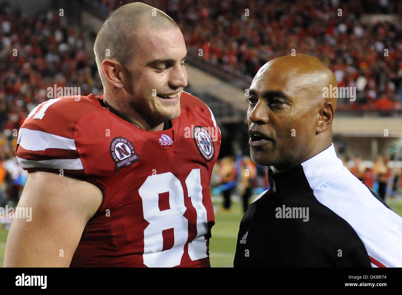 Oct. 8, 2011 - Lincoln, Nebraska, U.S - Nebraska tight end Ben Cotton ...