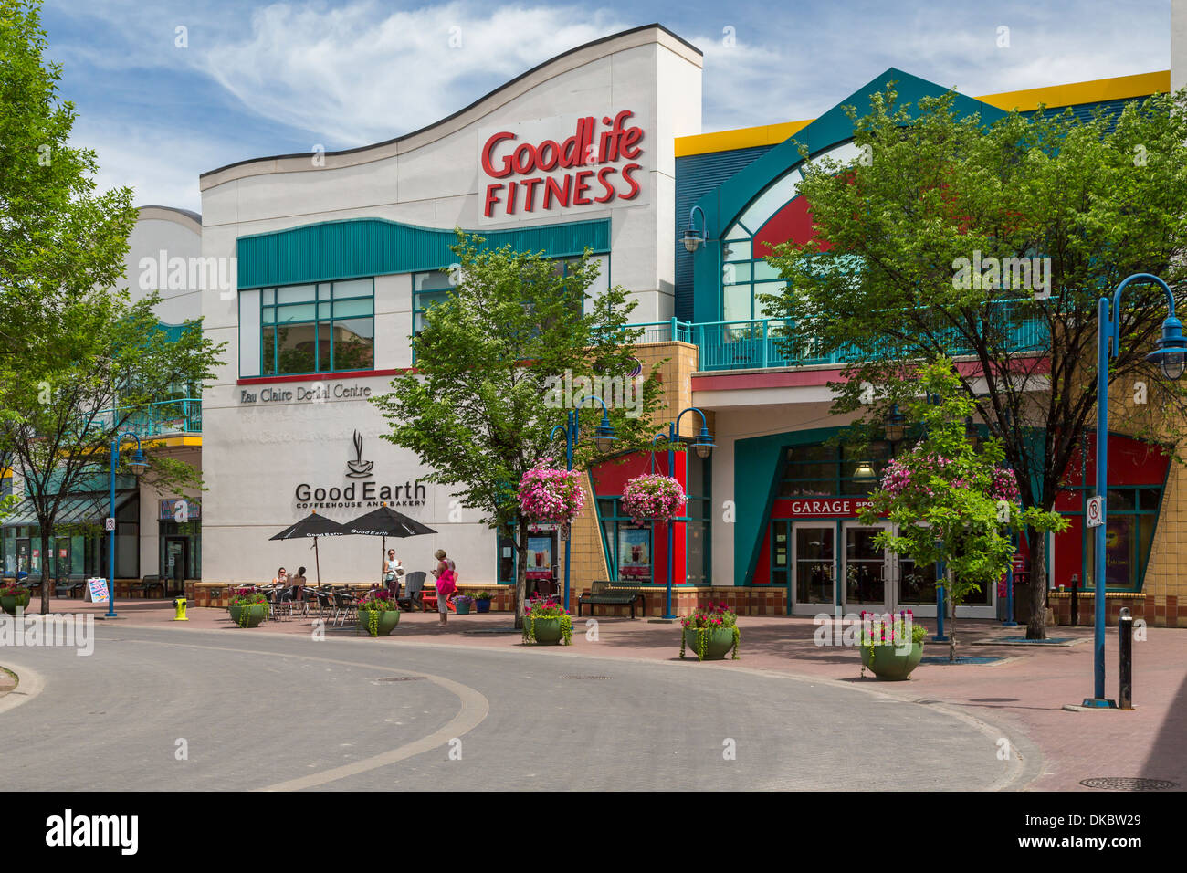 An indoor market and fitness center in downtown Calgary, Alberta, Canada. Stock Photo