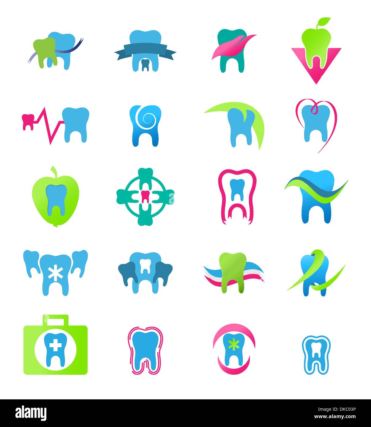 Dental icons. Stomatology in vector Stock Vector Image & Art - Alamy