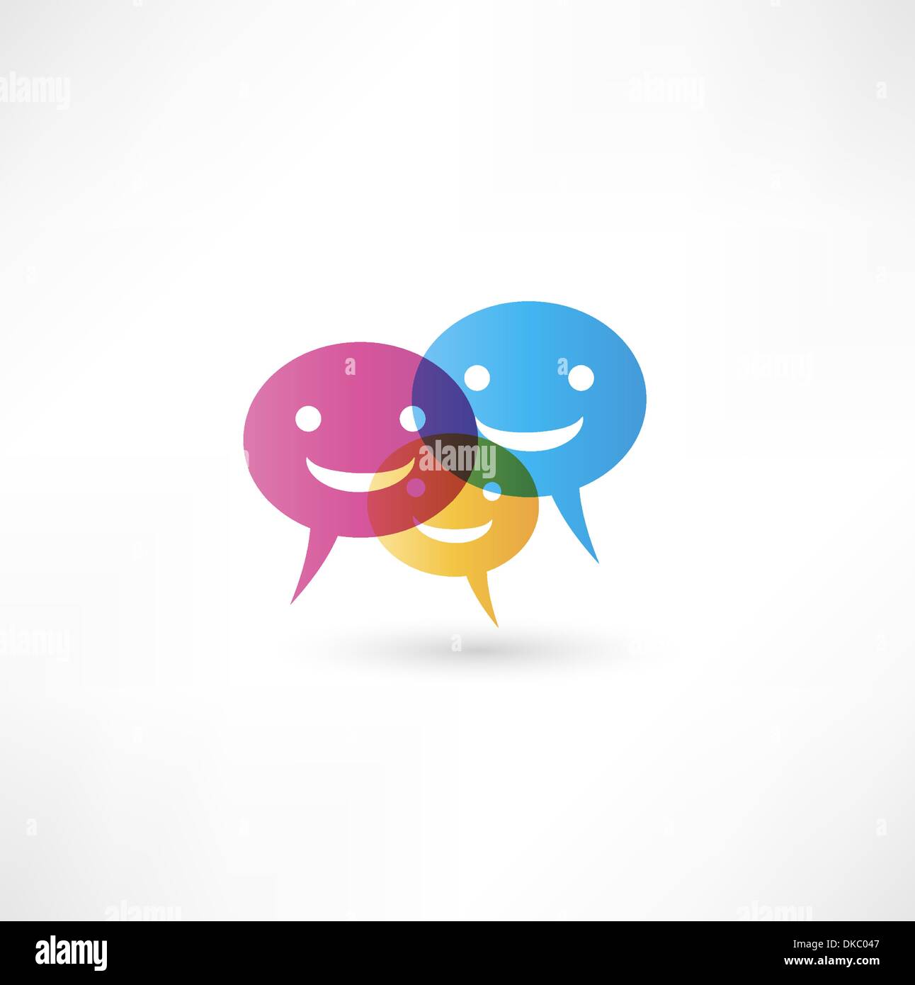abstract smile talking bubble Stock Vector