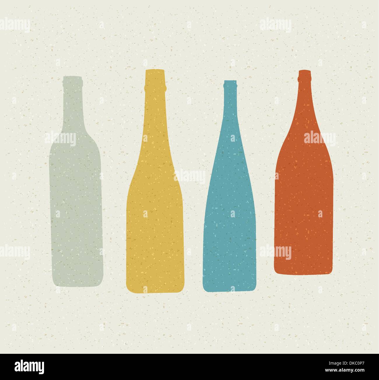 Bottle. Retro poster. Stock Vector