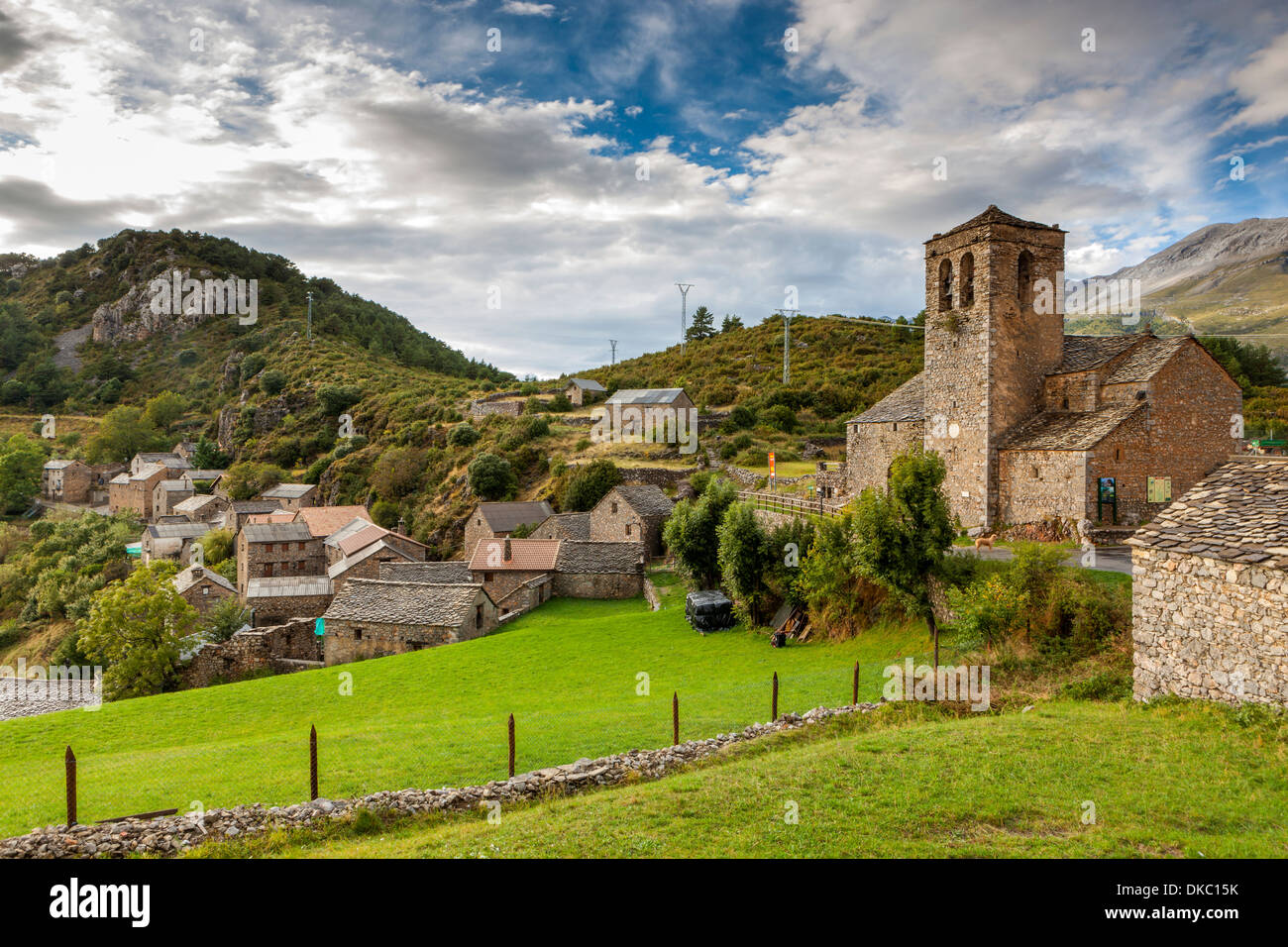 Tella village, National Park of Ordesa and Monte Perdido, Huesca, Spain, Europe. Stock Photo