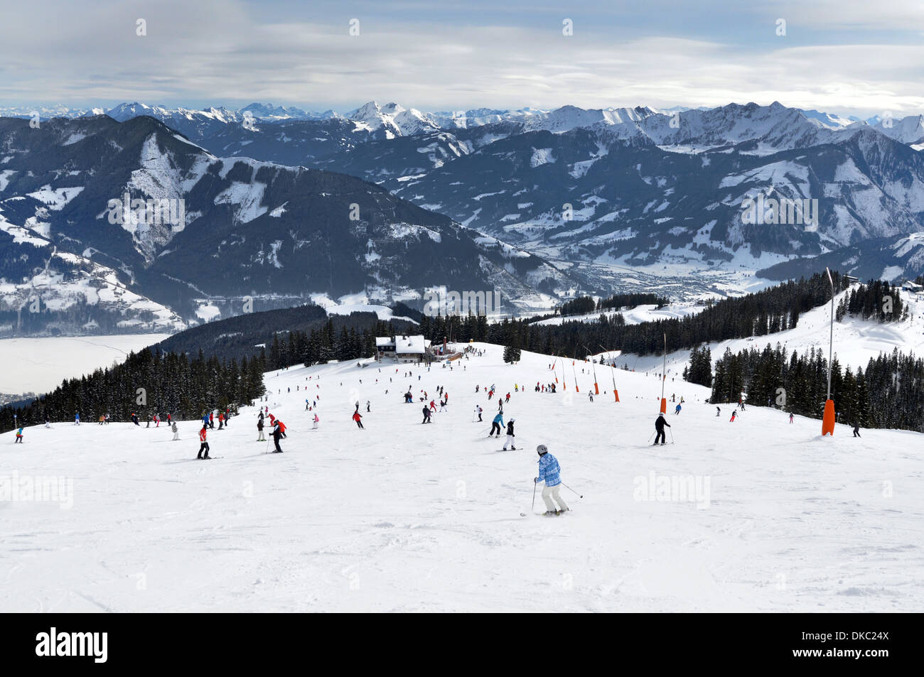 Skiing at Zell am See, Austrian Alps Stock Photo Alamy