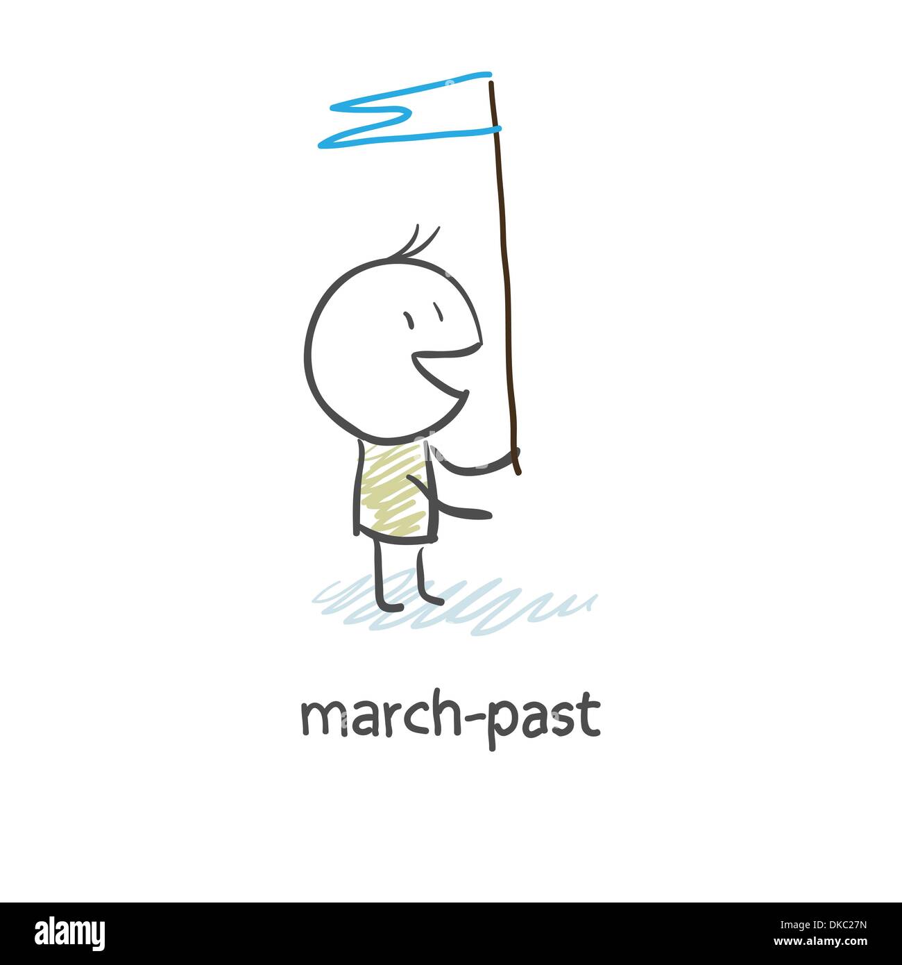 Children march past Stock Vector Images Alamy
