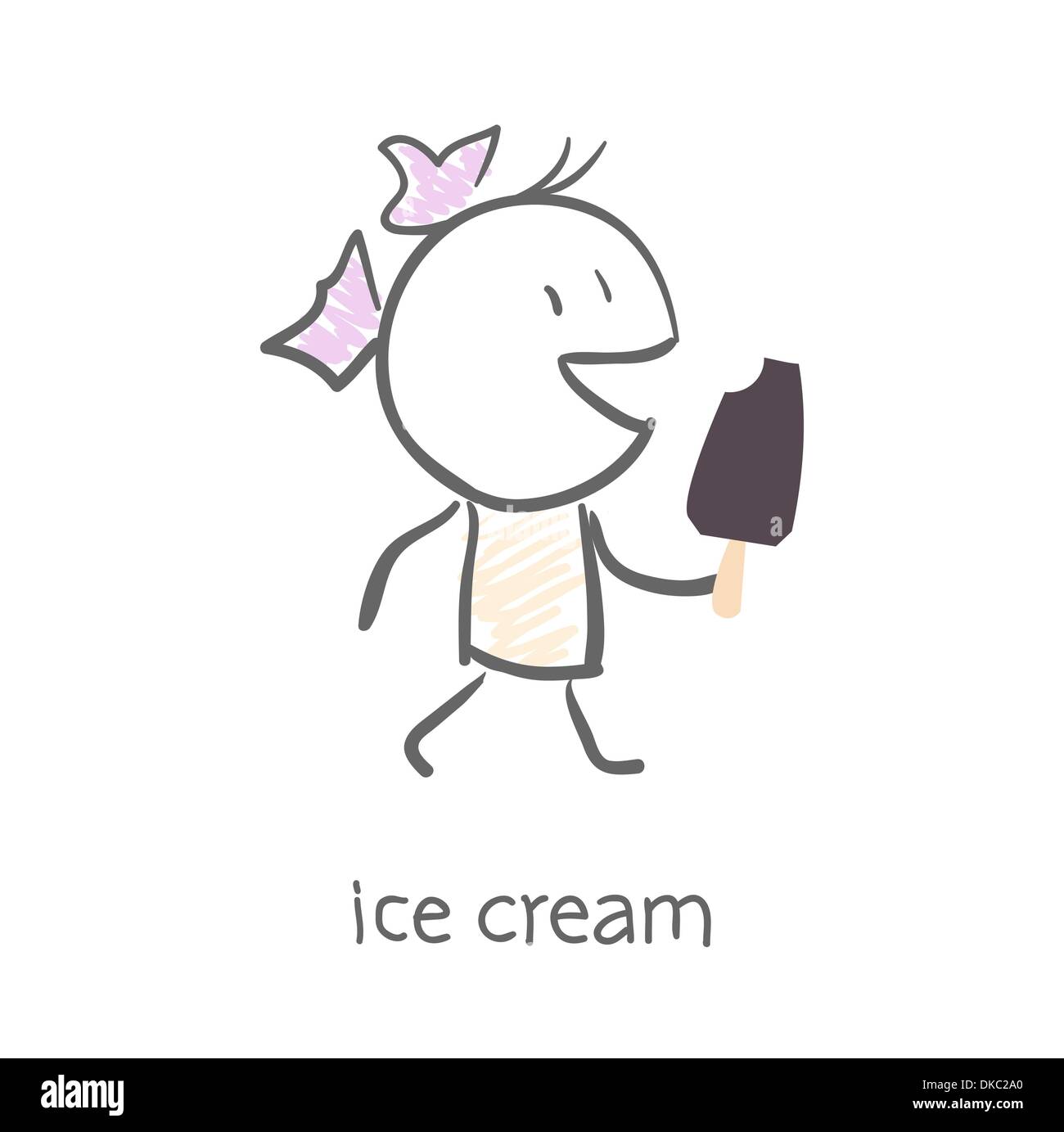 Beautiful Portrait Little Girl Tongue Stock Vector Images Alamy