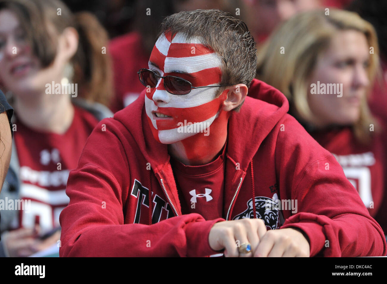 Oct. 15, 2011 - Philadelphia, Pennsylvania, U.S - A Temple fane in the ...