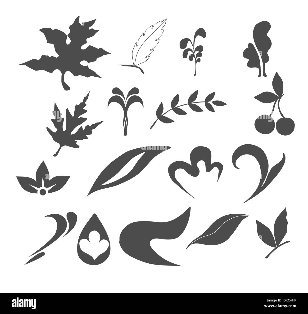 Collection of Leaf nature icons Stock Vector Image & Art - Alamy