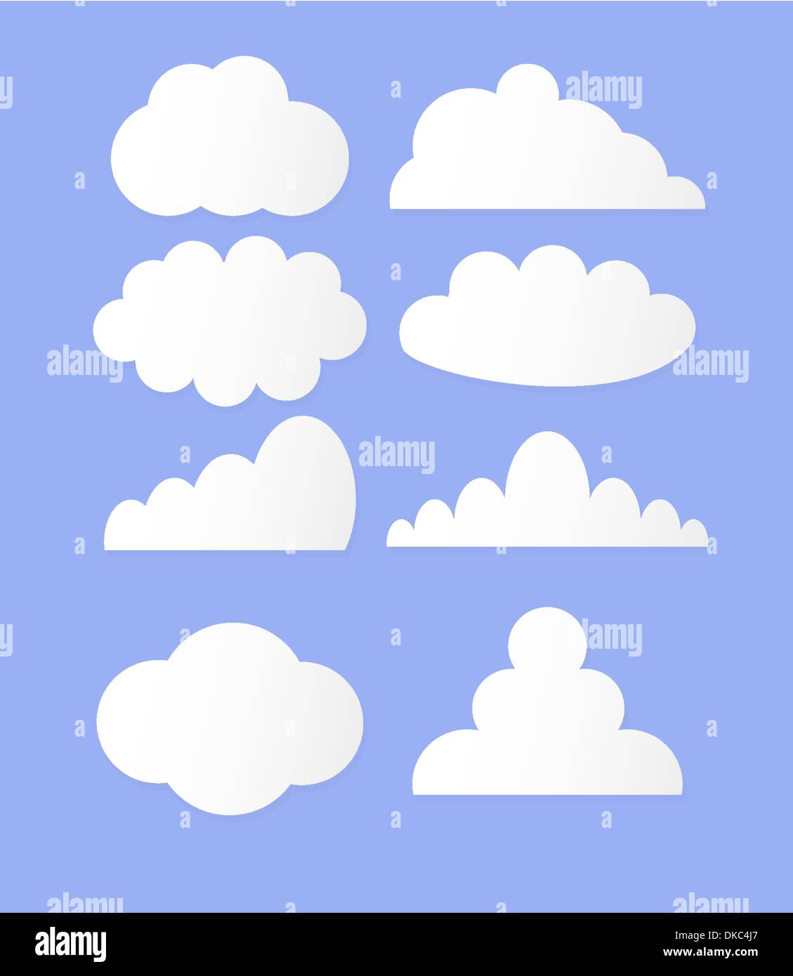 Vector illustration of clouds collection Stock Vector Image & Art - Alamy