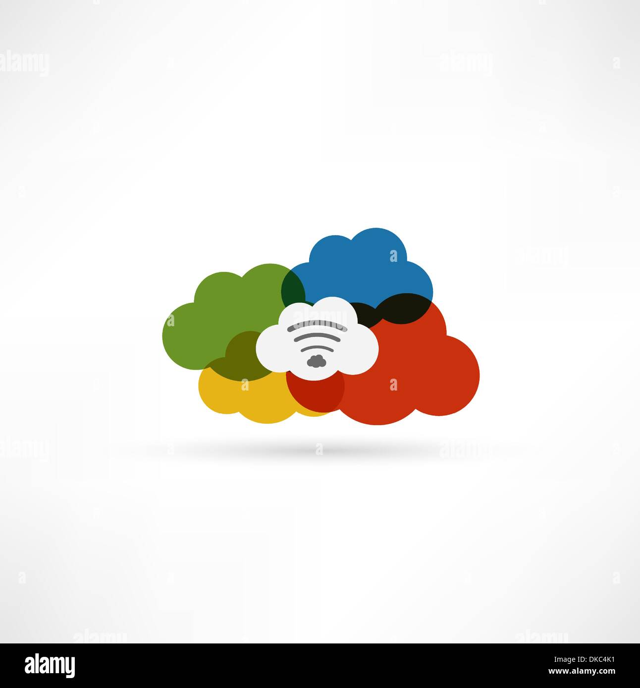Cloud wi-fi icon Stock Vector