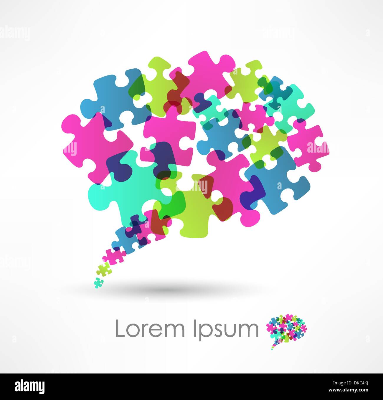speech bubble made from puzzle Stock Vector