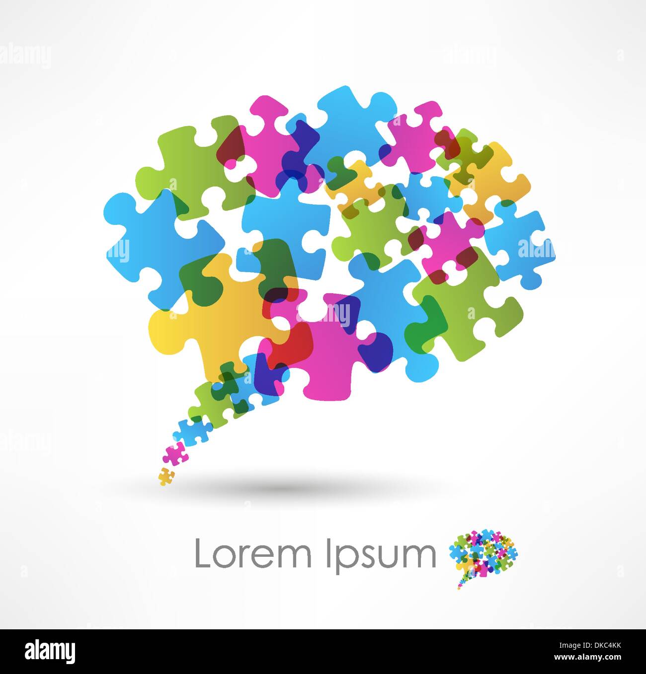 speech bubble made from puzzle Stock Vector