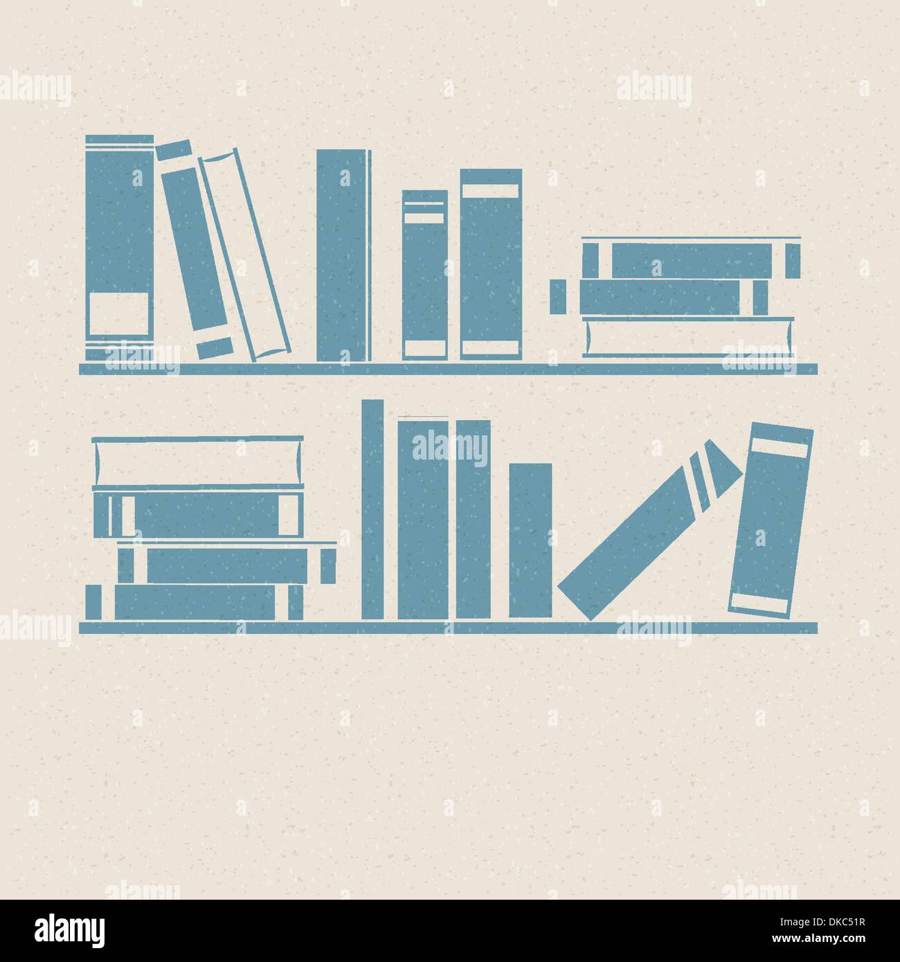 Bookshelf. Retro illustrations. Stock Vector