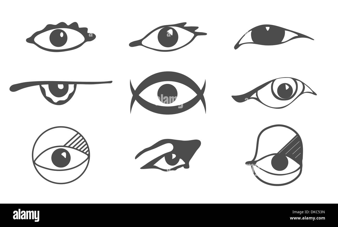 eye icons Stock Vector
