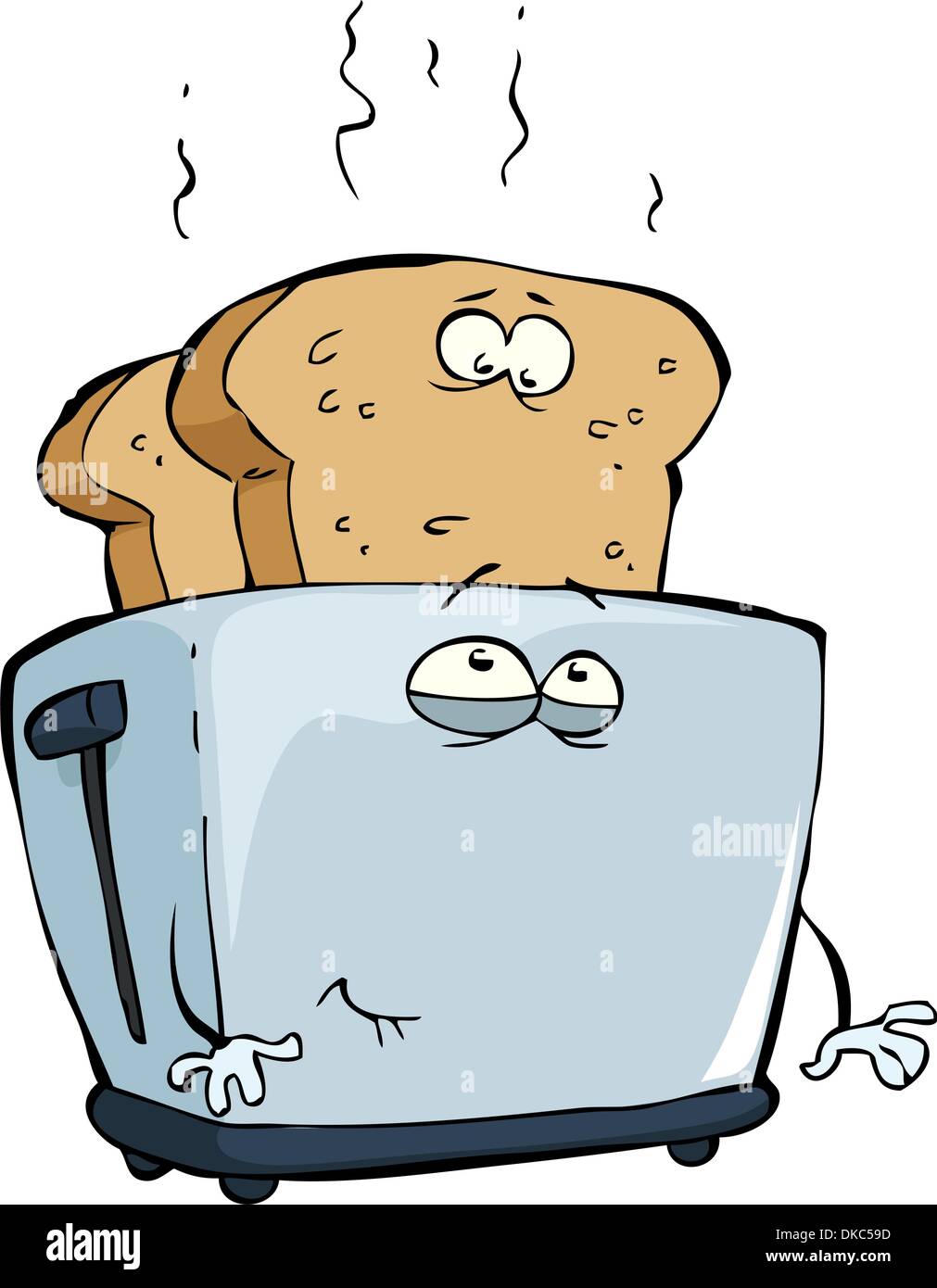 Toaster  on a white background vector illustration Stock Vector