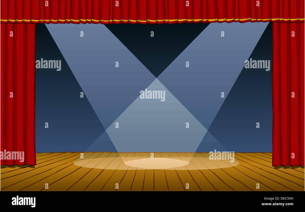 Theater stage drawing Stock Vector Images - Alamy
