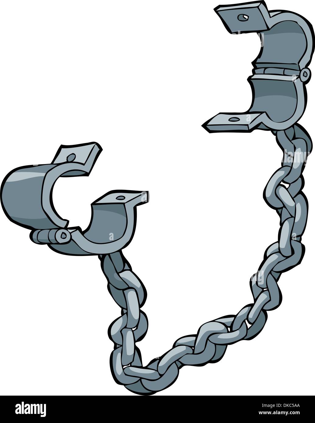 Shackles on a white background vector illustration Stock Vector