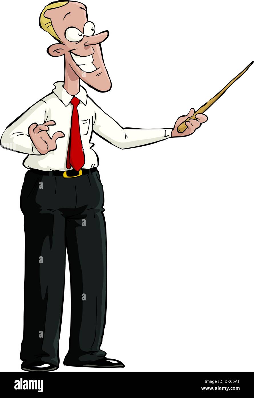 A man with a pointer vector illustration Stock Vector Image & Art - Alamy
