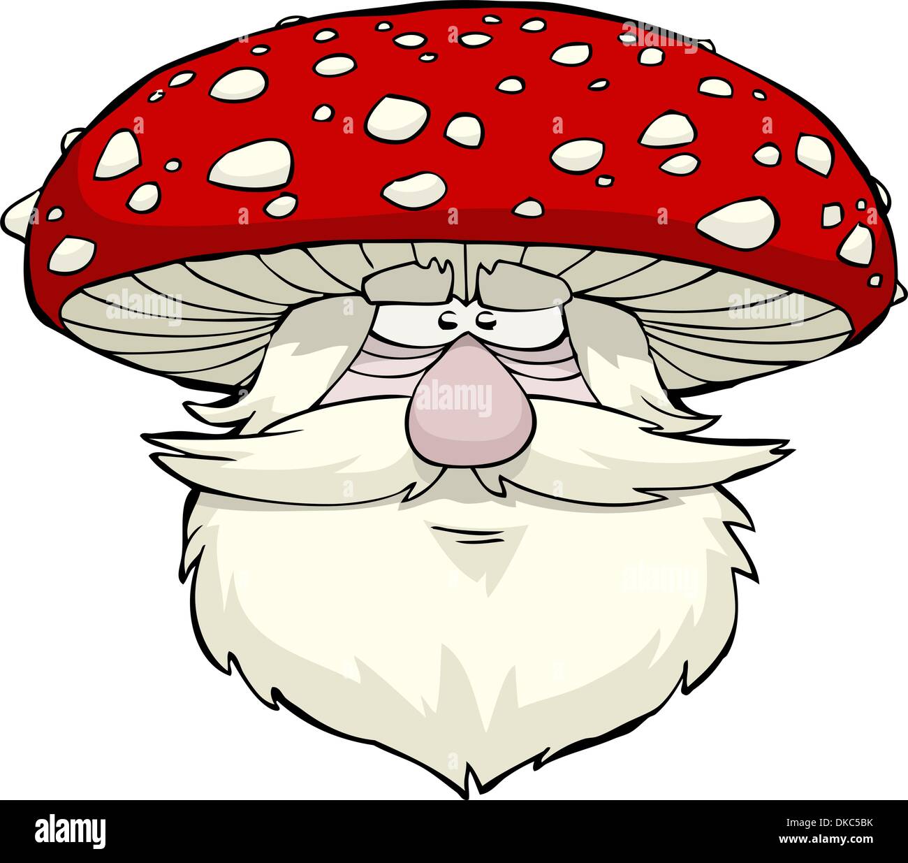 Mushroom head on a white background vector illustration Stock Vector