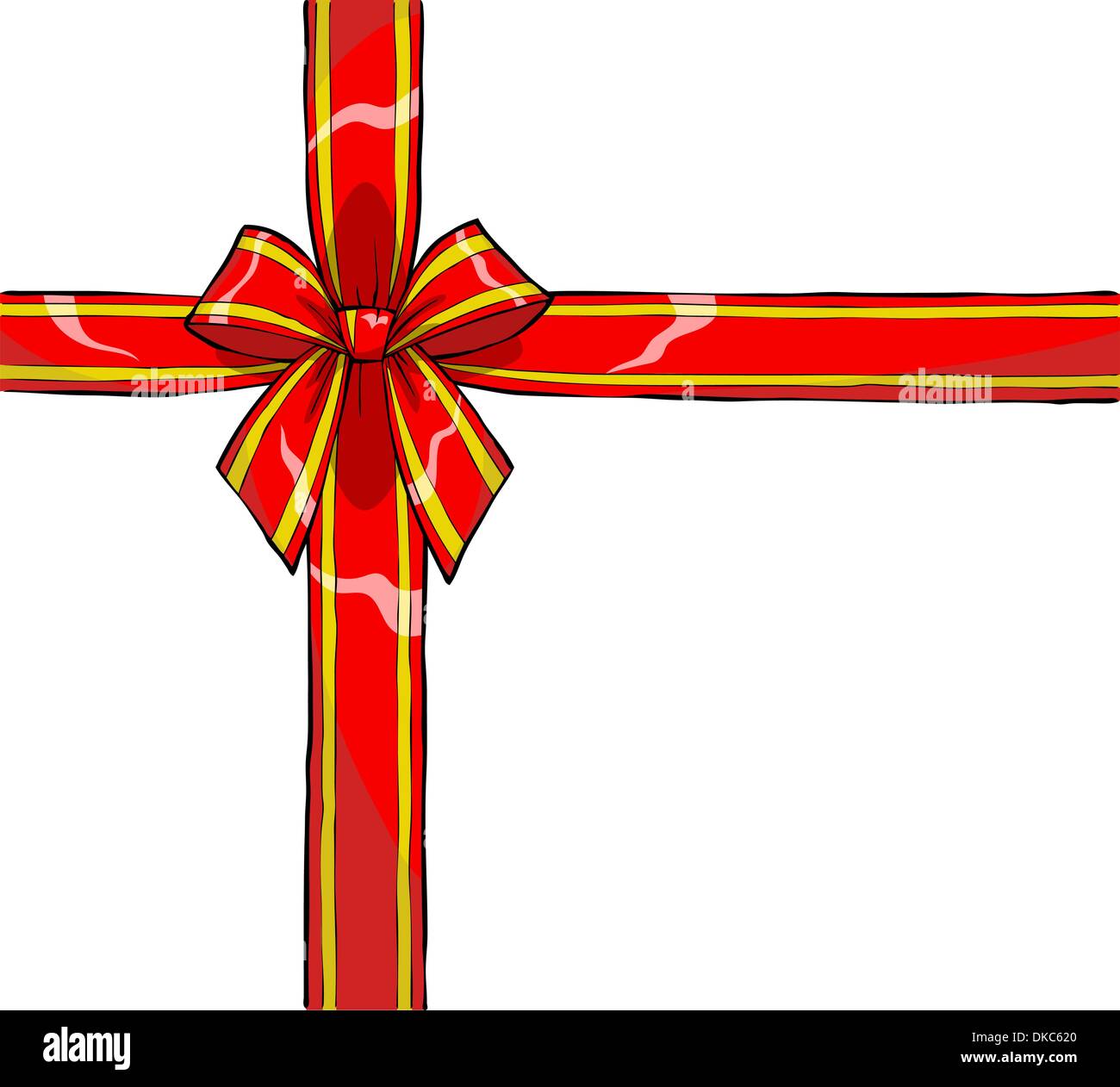 Gift ribbon with a bow vector illustration Stock Vector Image & Art - Alamy