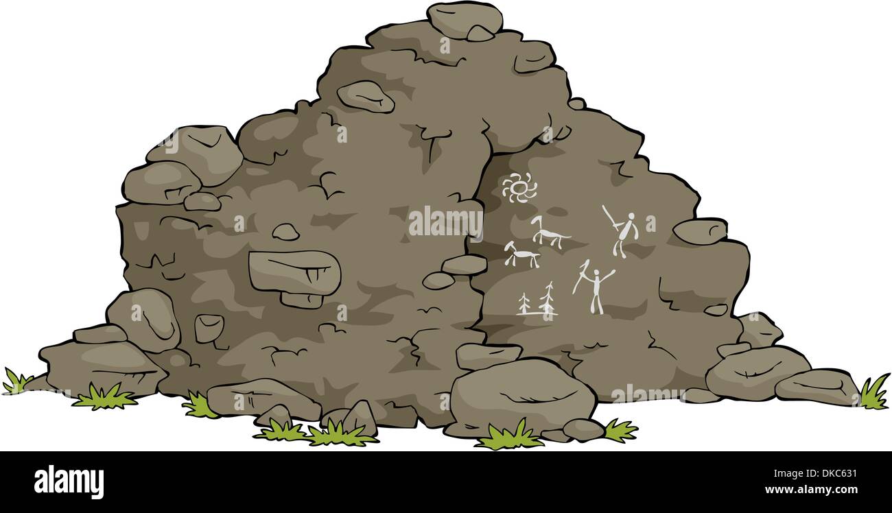 The cave is on a white background vector illustration Stock Vector ...