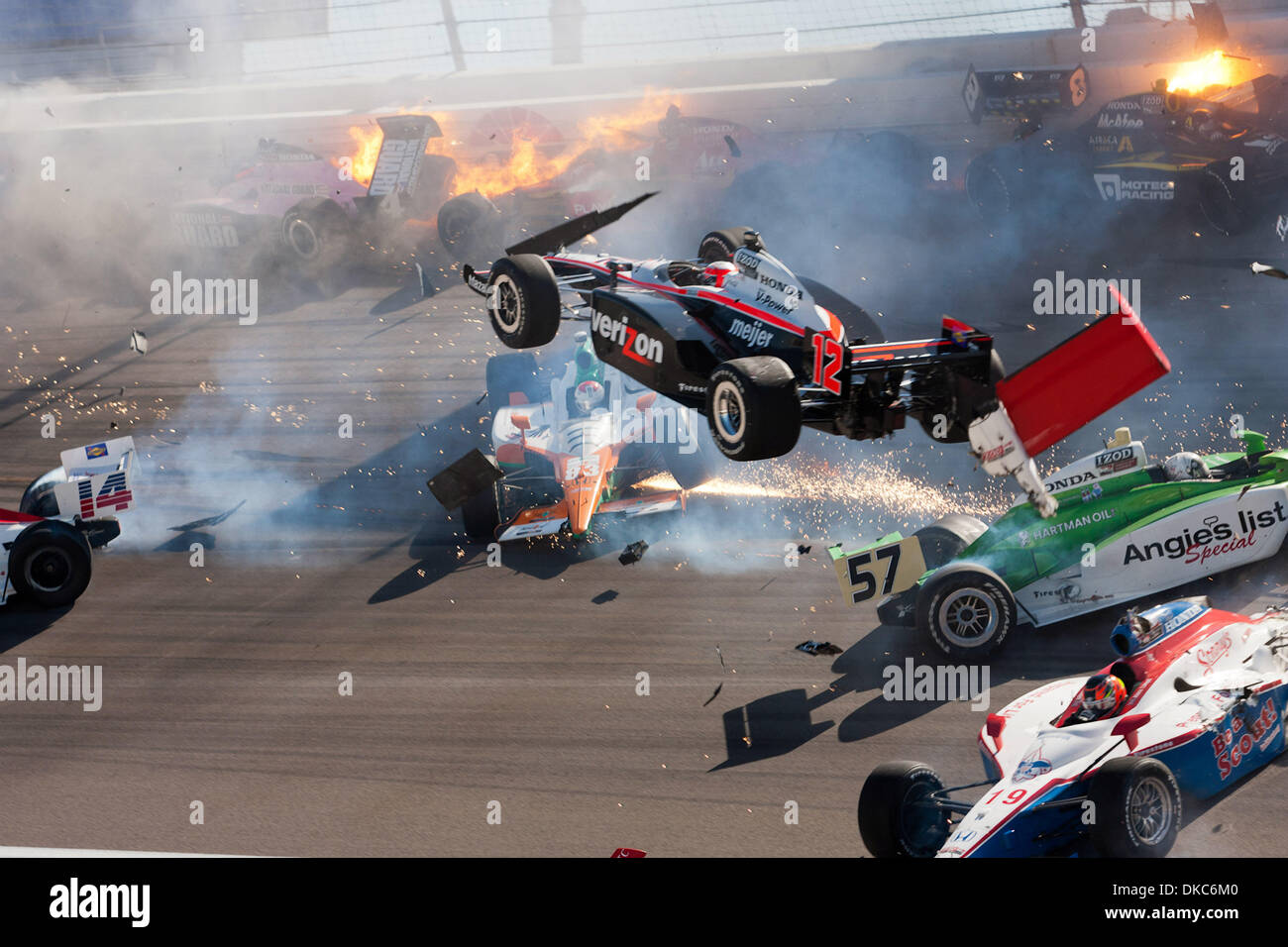 Oct. 16, 2011 - Las Vegas, Nevada, U.S. - Two-time Indy 500 winner Dan  Wheldon, 33, died of injuries sustained in a fiery crash on Lap 13 of the  IndyCar season finale