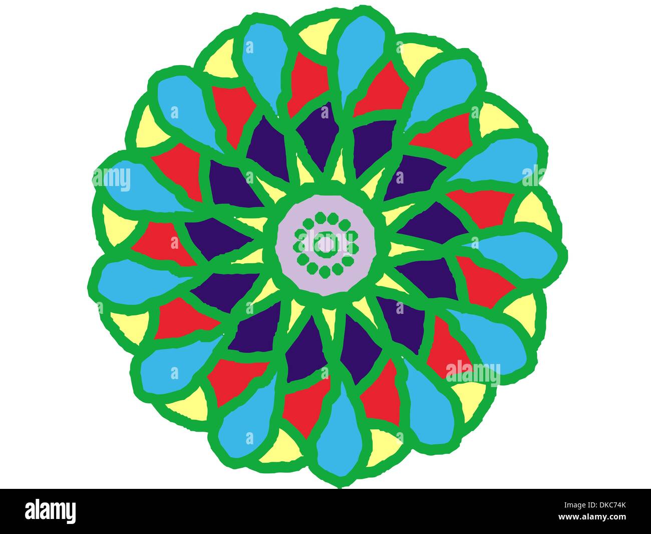 Beautifully fragmented geometrical art form encompassing abstract shapes, brilliant colours and surreal images. Stock Vector