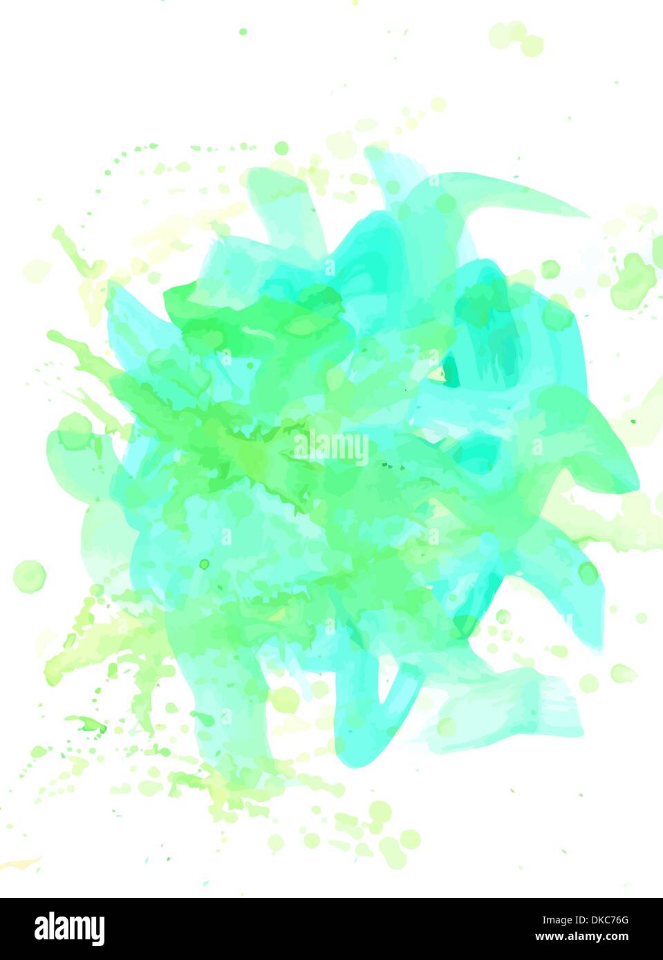 Abstract watercolor hand painted background green Stock Vector Image ...