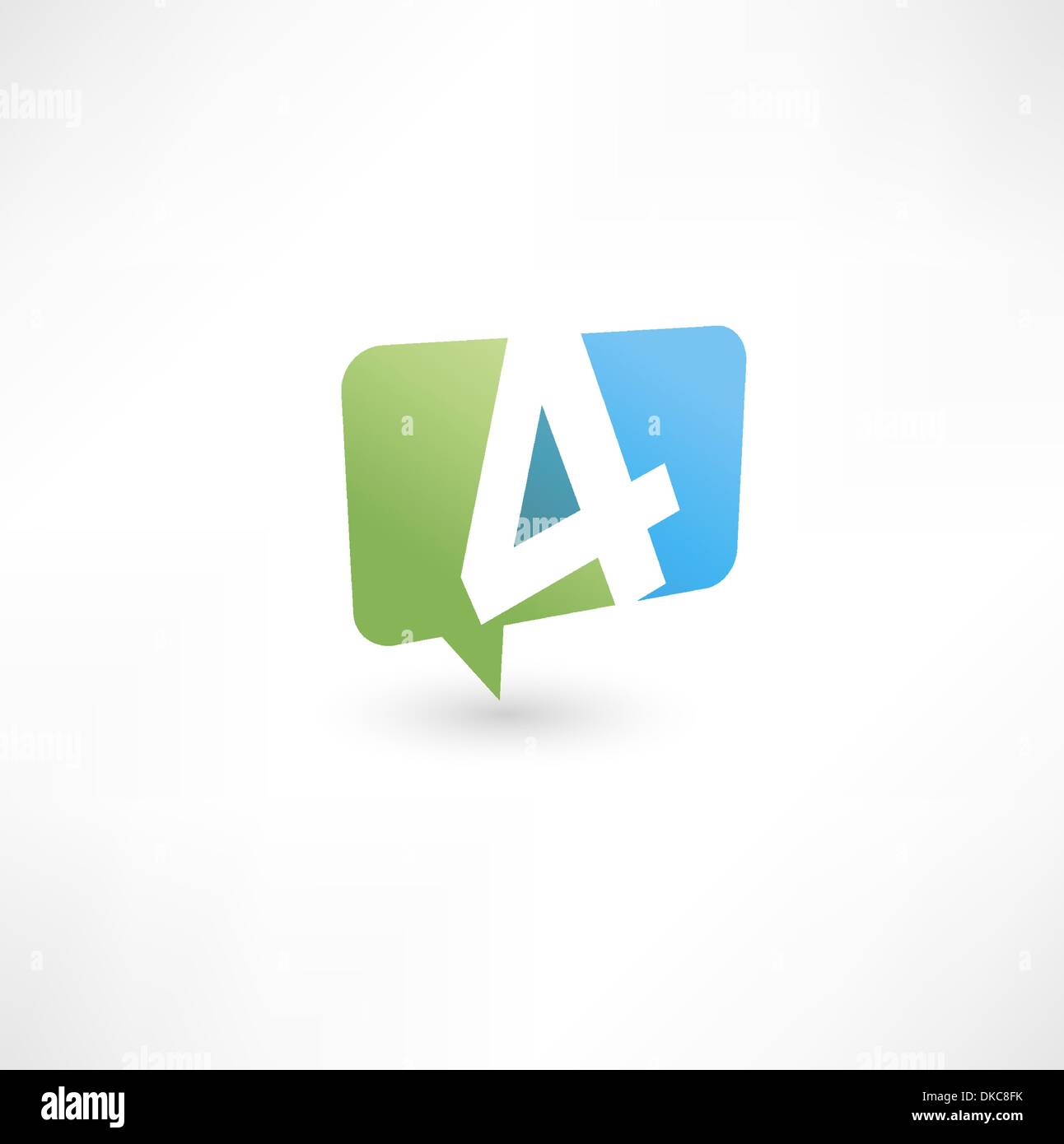 Abstract icon bubble based on the number 4 Stock Vector Image & Art - Alamy