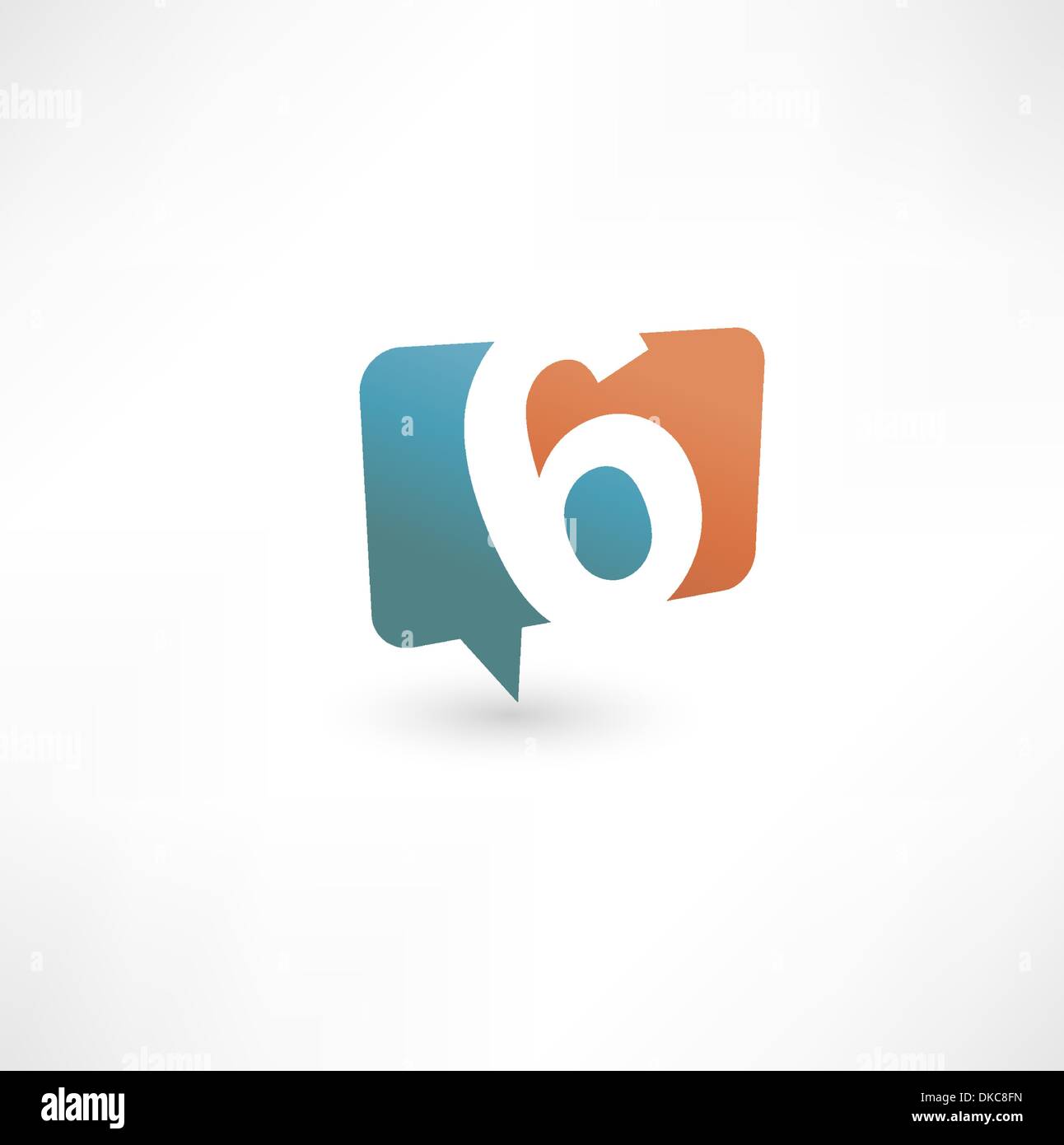 Abstract icon bubble based on the number 6 Stock Vector