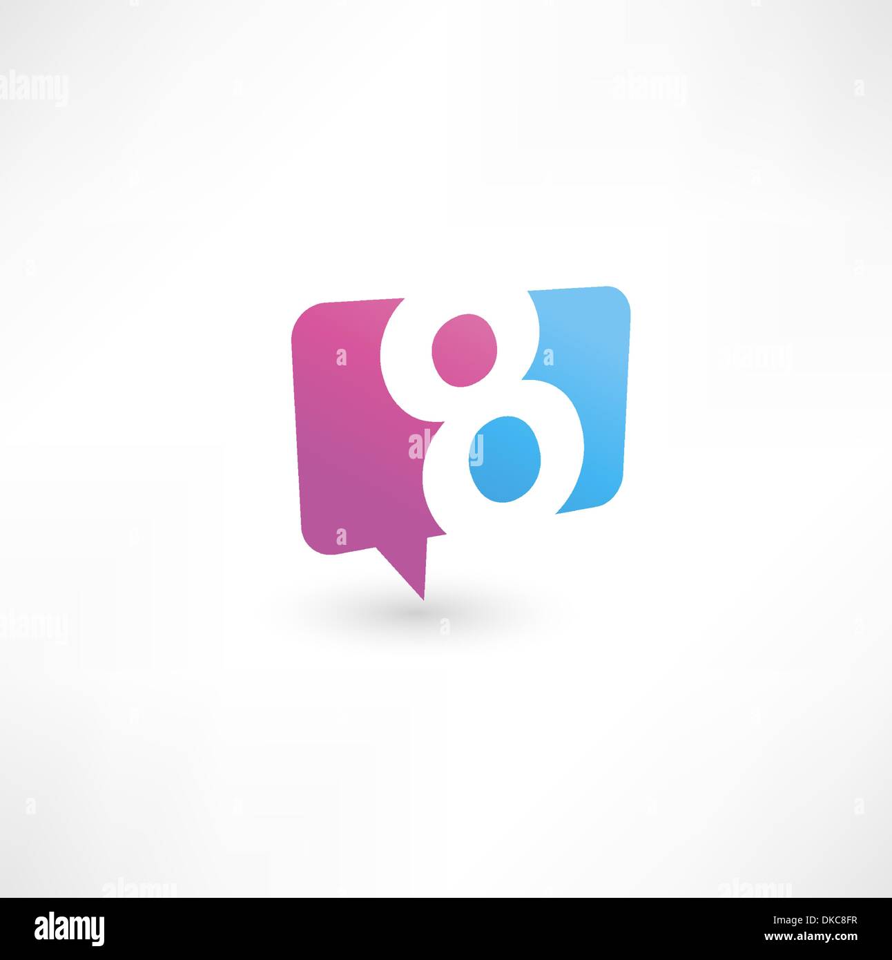 Abstract icon bubble based on the number 8 Stock Vector