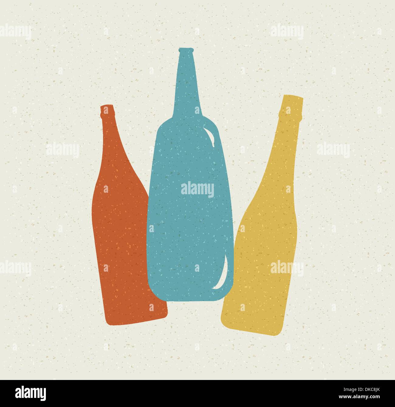 Bottle background. Retro poster. Stock Vector