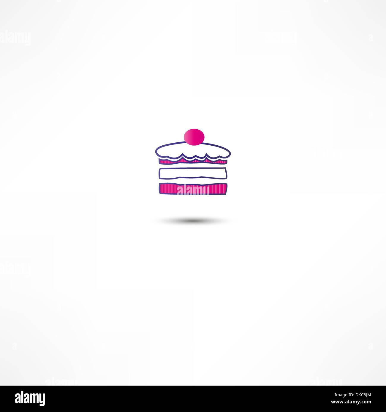 Cake Icon Stock Vector