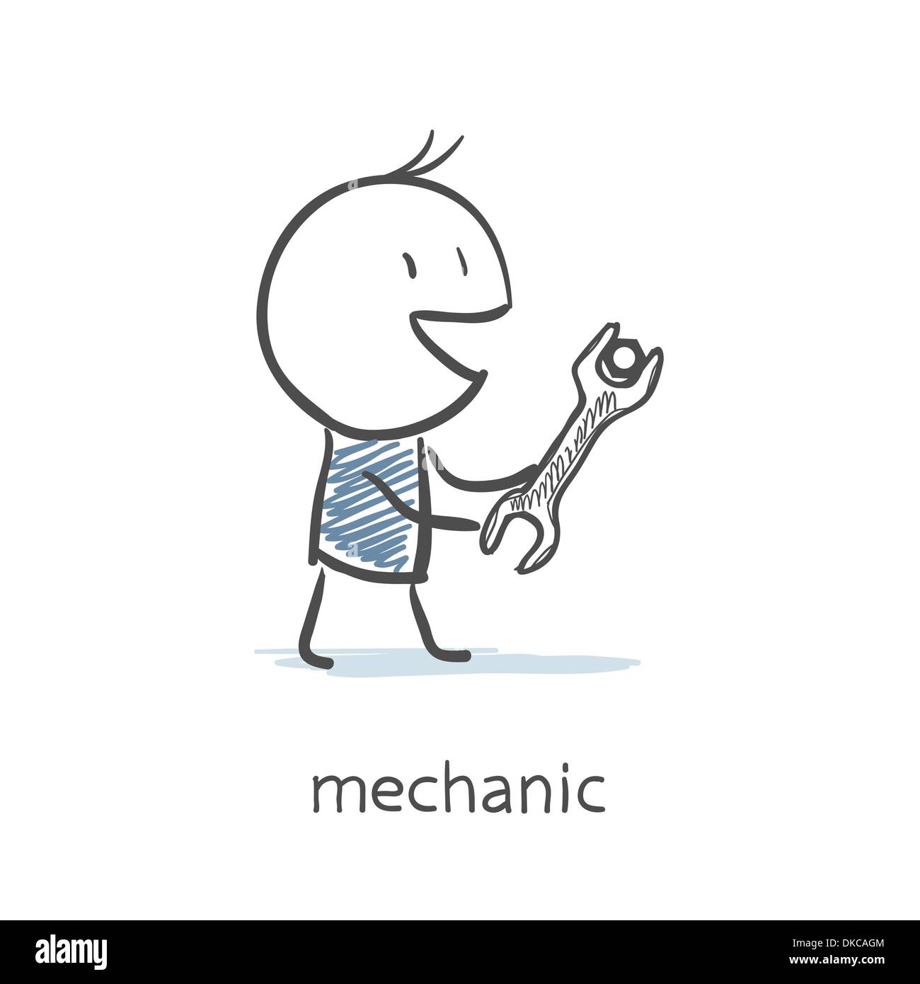 Smile handsome mechanic Stock Vector Images Alamy