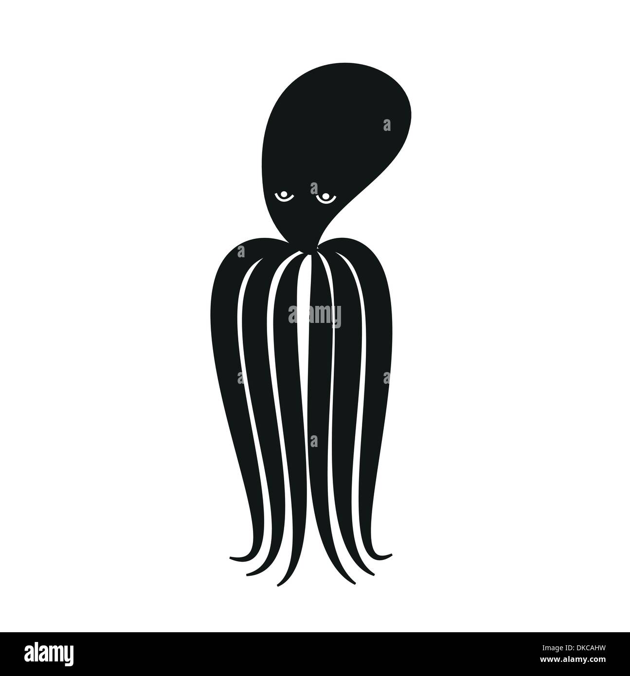 Blue tentacles octopus Stock Vector Images - Alamy