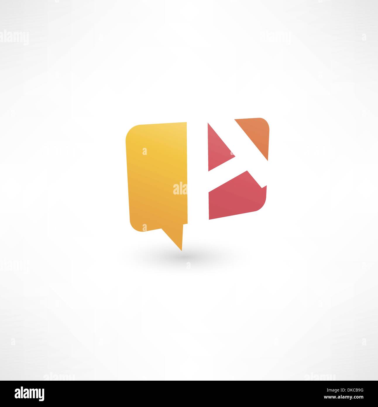 Abstract bubble icon  based on the letter A Stock Vector