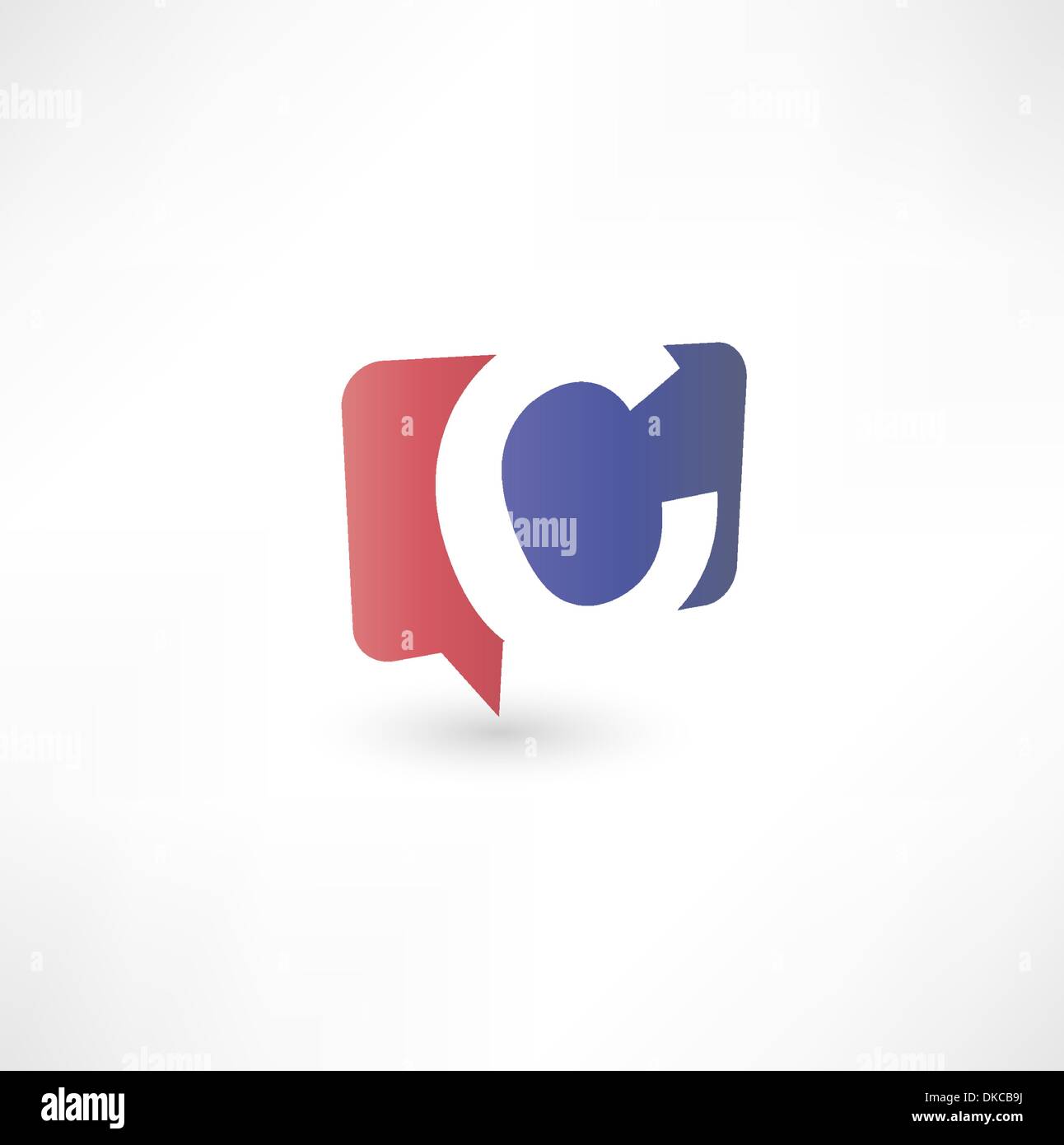 Abstract bubble icon  based on the letter C Stock Vector