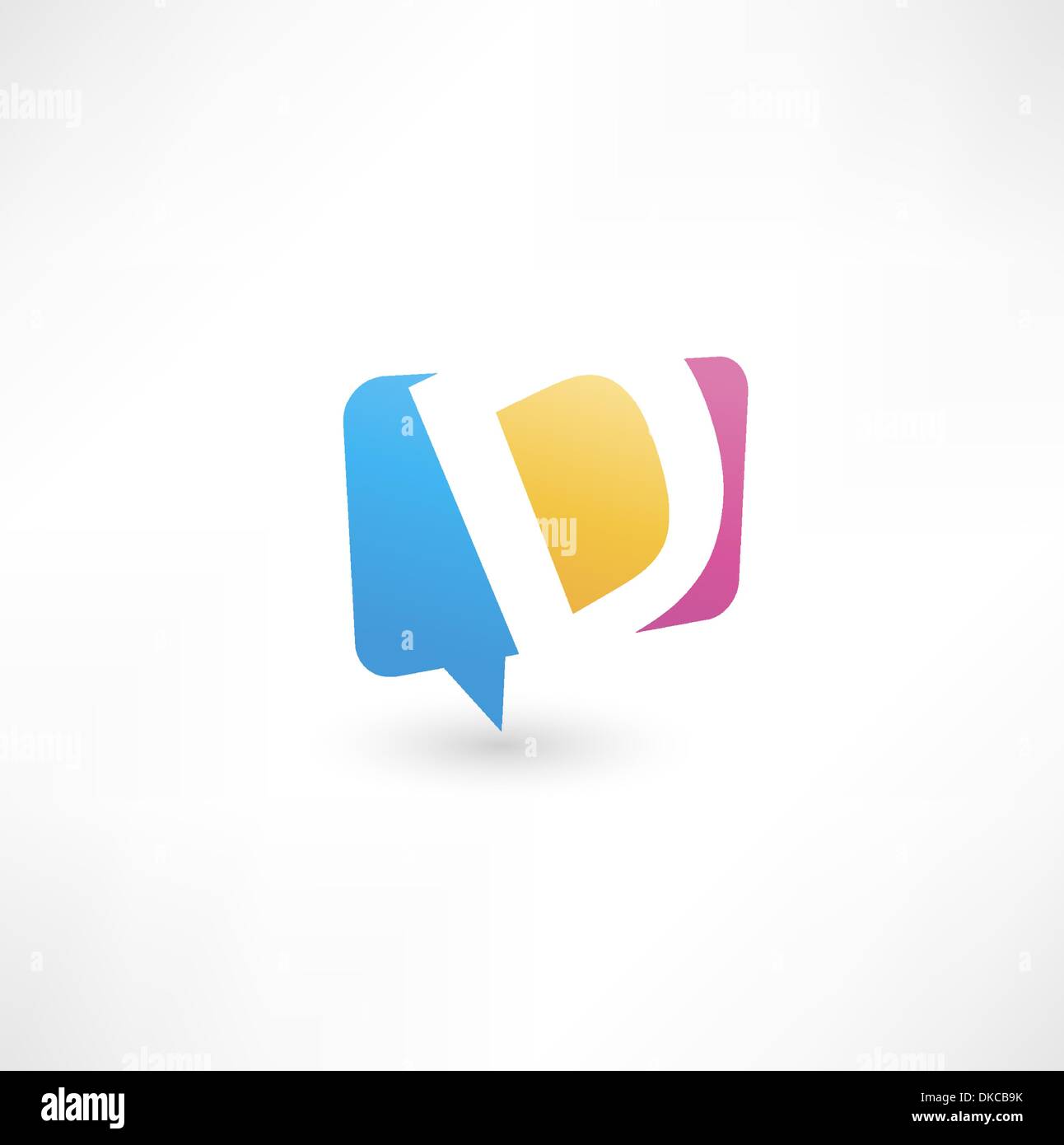 Abstract bubble icon  based on the letter D Stock Vector