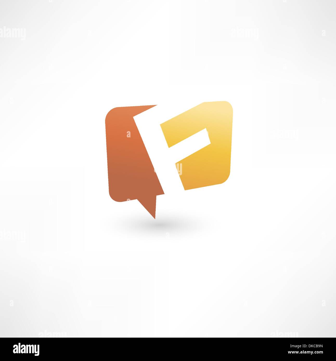 Abstract bubble icon  based on the letter F Stock Vector