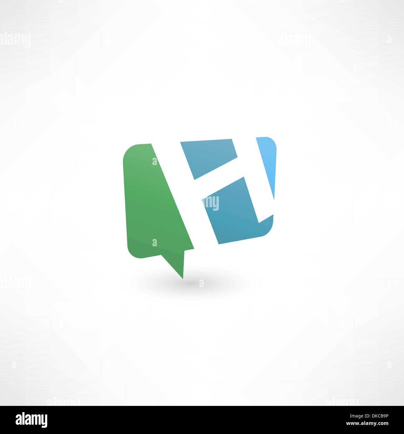 Abstract bubble icon  based on the letter H Stock Vector