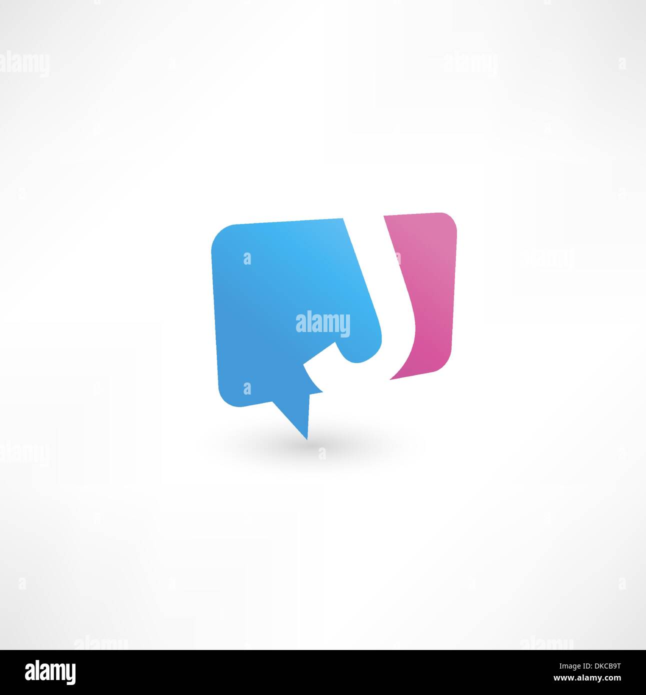 Abstract bubble icon  based on the letter J Stock Vector