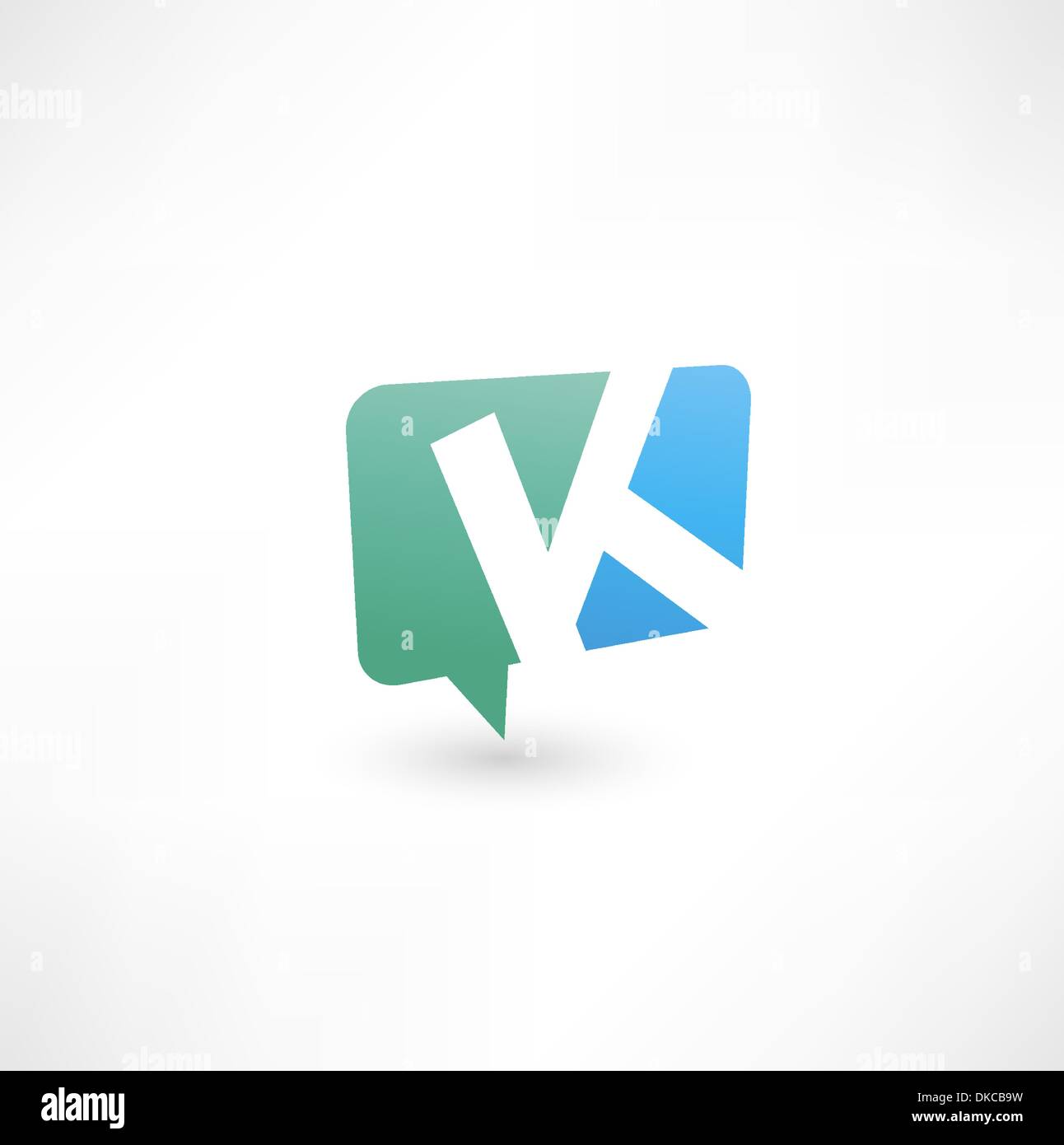 Abstract bubble icon  based on the letter K Stock Vector