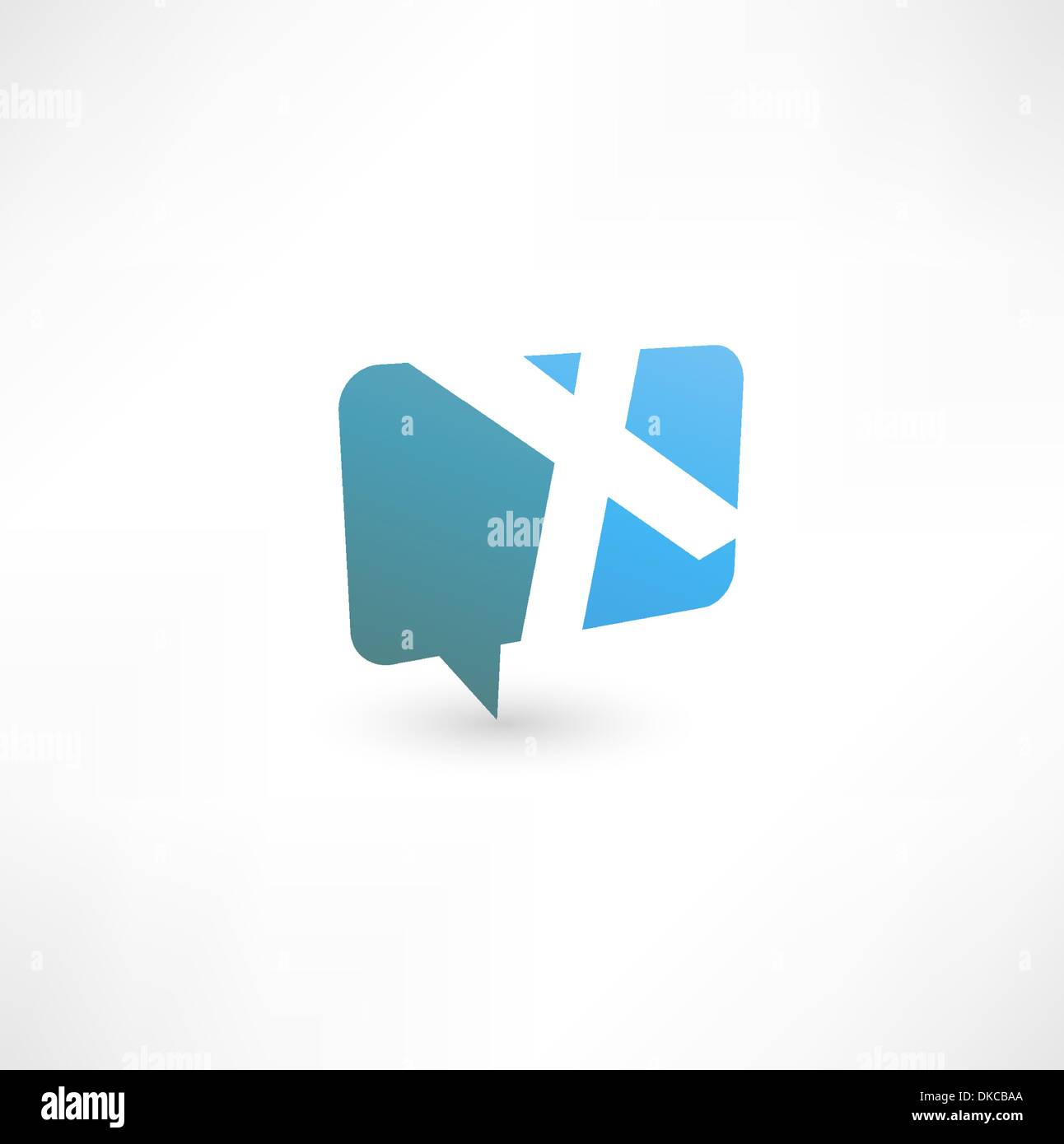 Abstract bubble icon  based on the letter X Stock Vector