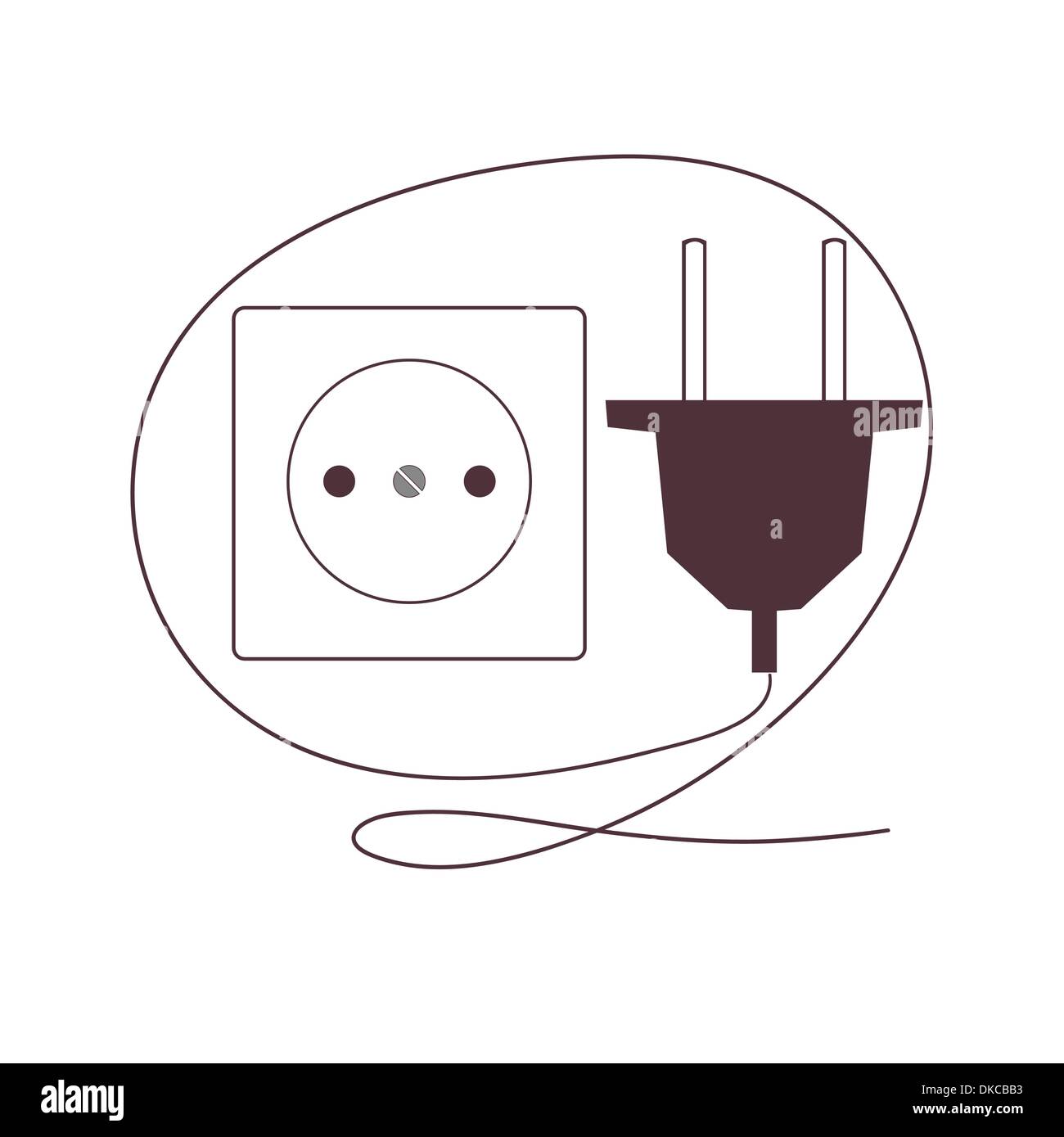 Plug and socket Stock Vector