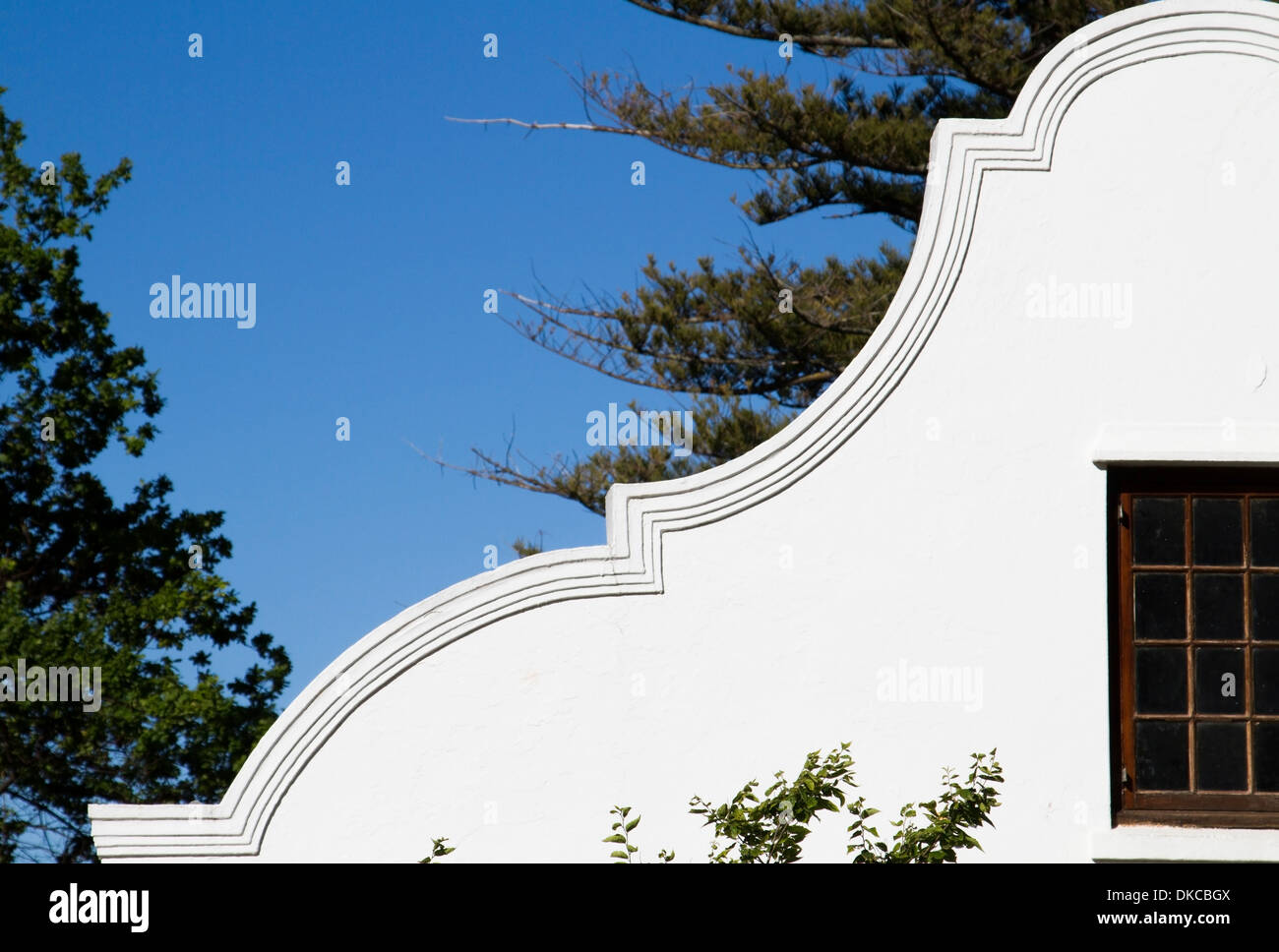 Cape Dutch architecture in the wine regions of the Western Cape Stock Photo