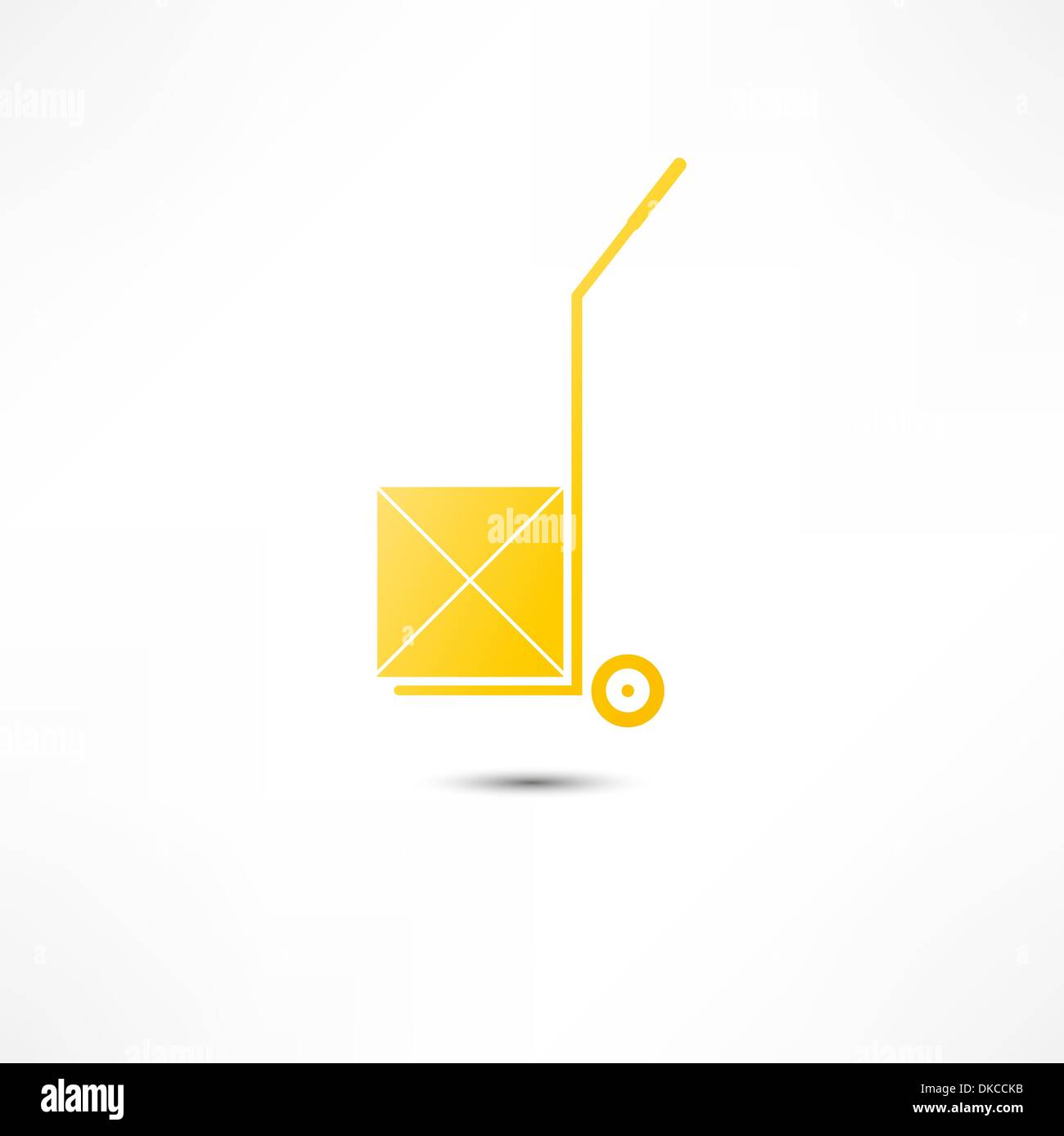 hand truck with cardboard box Stock Vector Image & Art - Alamy