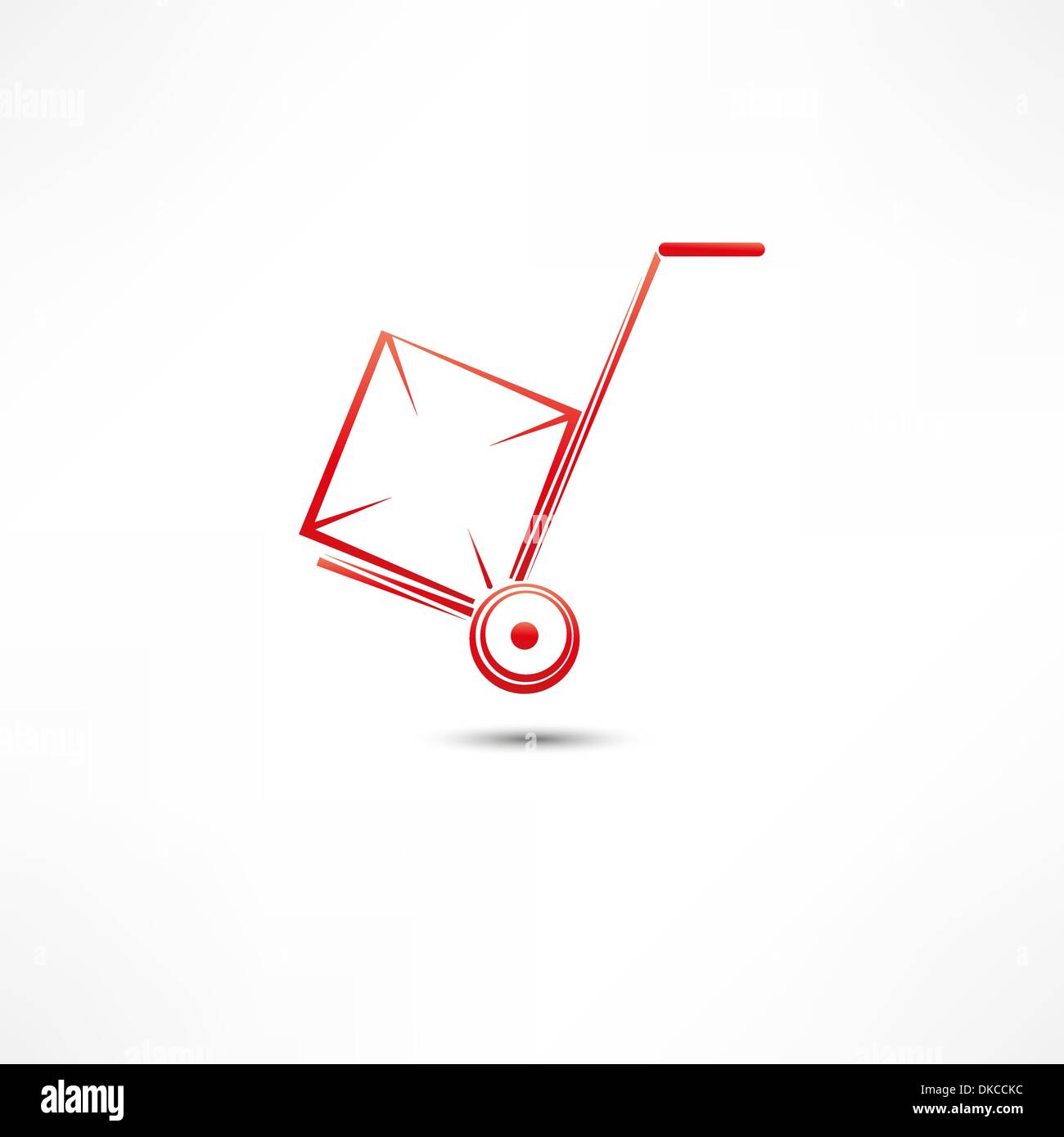 hand truck with cardboard box Stock Vector Image & Art - Alamy
