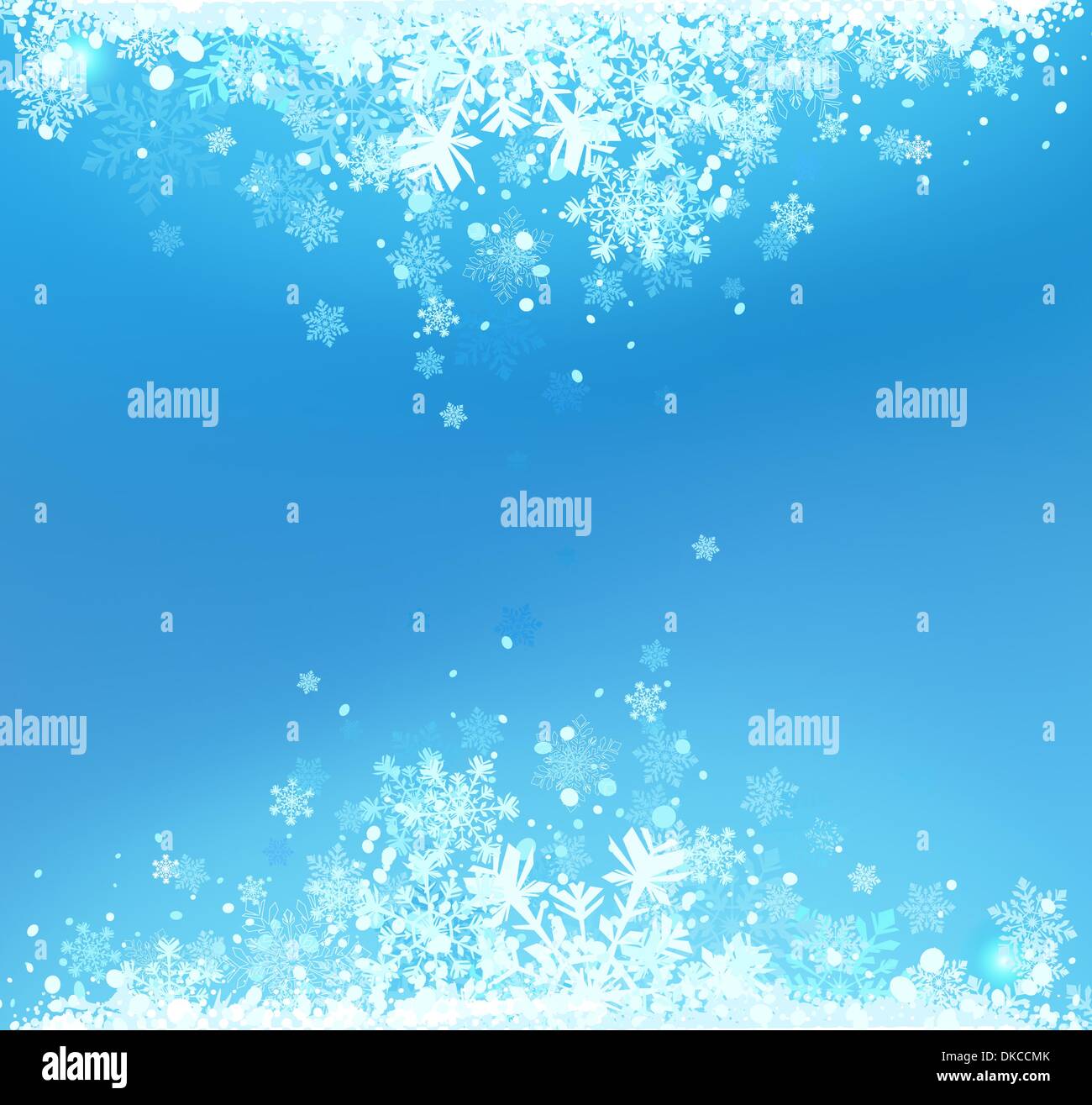 Vector illustration of Blue abstract background with cool snowflakes ...