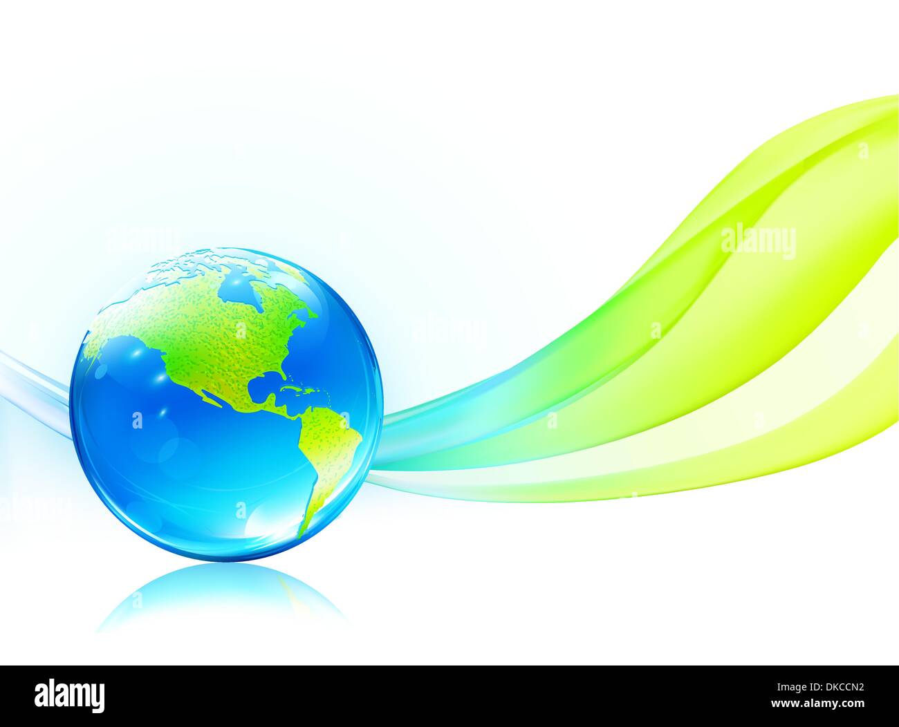 Vector illustration of abstract background with glossy earth globe ...