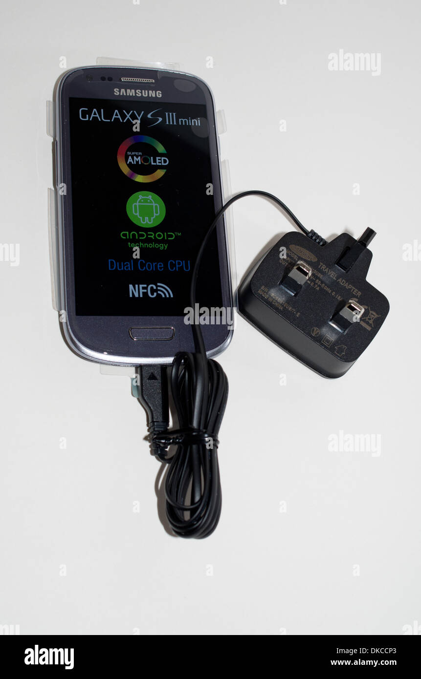 Brand New samsung galaxy S3 iii Android mini smart phone UK Stock Photo