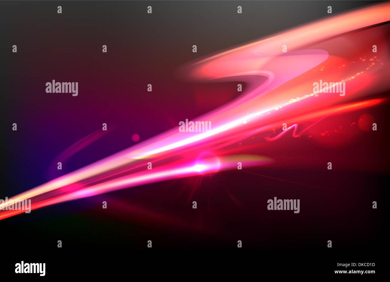 Vector illustration of red abstract background with blurred magic neon ...